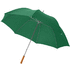 30" Karl-golfsateenvarjo puukahvalla, vihreä liikelahja logopainatuksella